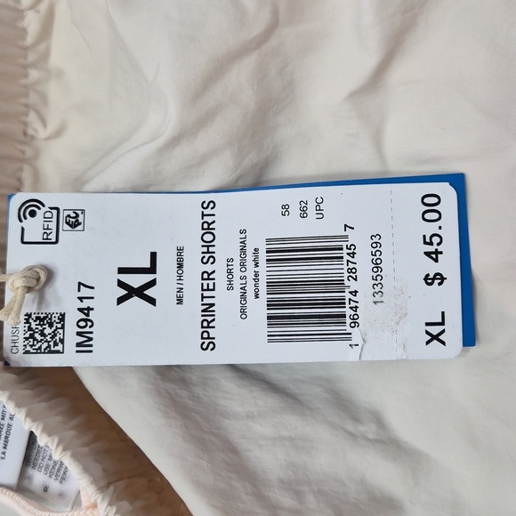 Adidas Originals Men's Sprinter Shorts - Wonder White -Extra Large - NWT Size XL - Picture 8 of 8